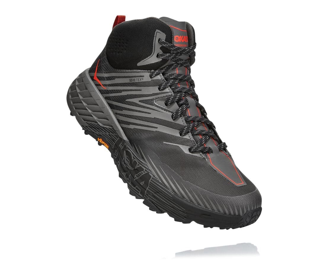 Pánské Trekové Boty Hoka One One Speedgoat Mid Gore-Tex 2 Tmavě Šedé Výprodej,CJYMS-7912